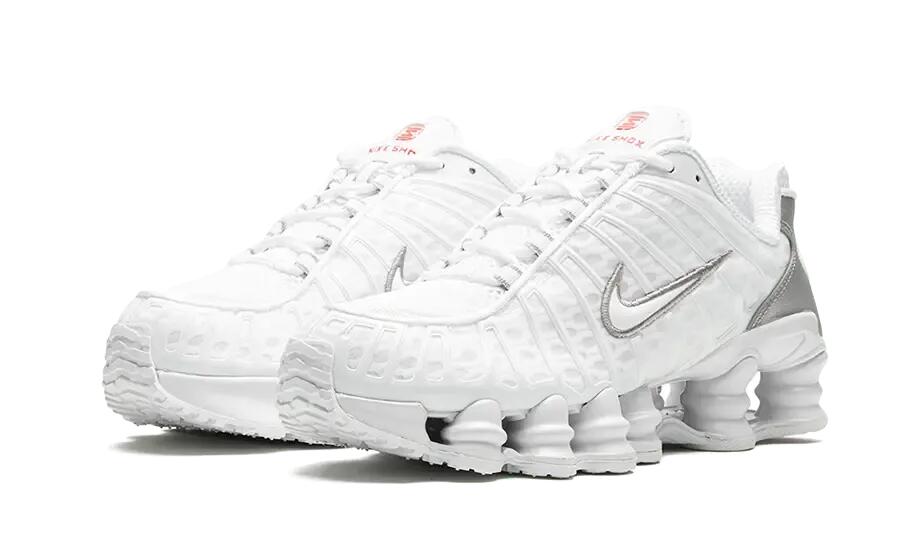 Shox TL White Metallic Silver Max Orange - Taille : 45 EU 2/7
