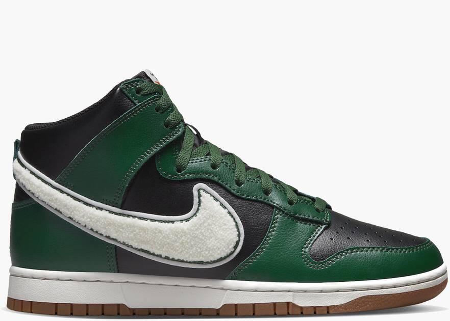 Dunk High Chenille Swoosh Black Green - Taille : 42 EU 1/3