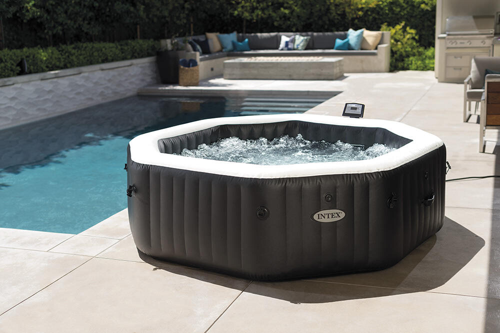 Intex PureSpa Jet & Bulles Deluxe Carbone WiFi + Aquatural Cristaux d'Arôme 3/5