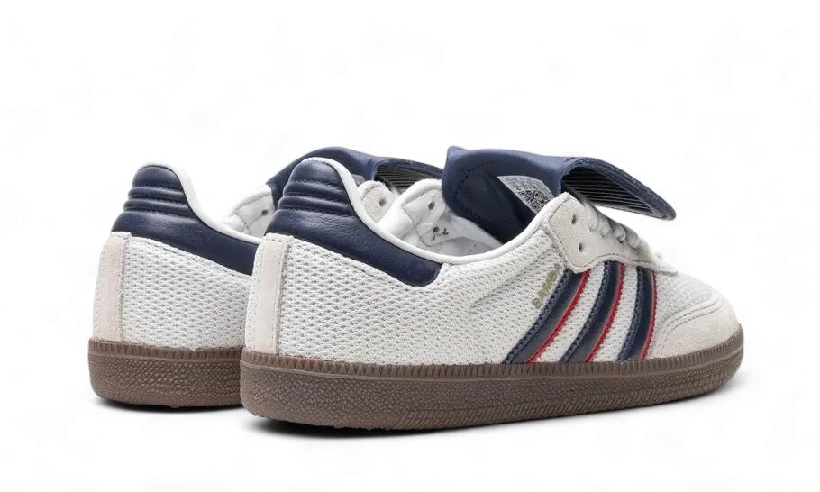 Adidas Samba LT Crystal White Dark Blue Gum 3/4
