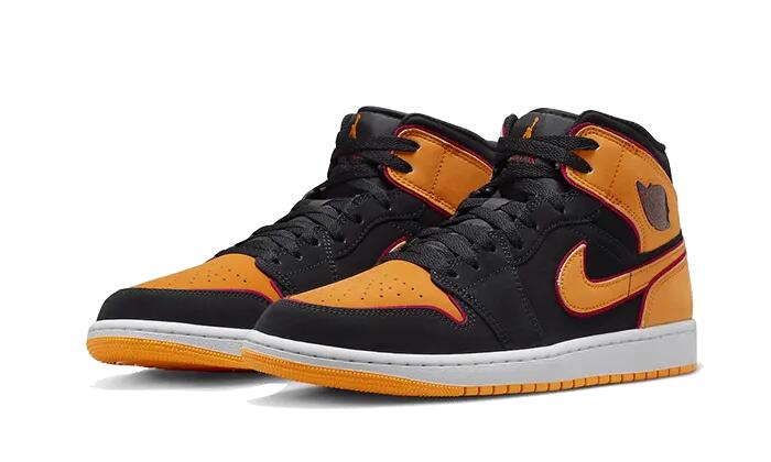 Air Jordan 1 Mid Fat Tongue Black Orange - Taille : 42 EU 2/3