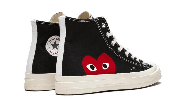 Chuck Taylor All-Star 70s Hi Comme des Garçons PLAY Black - Taille : 38 EU 3/4