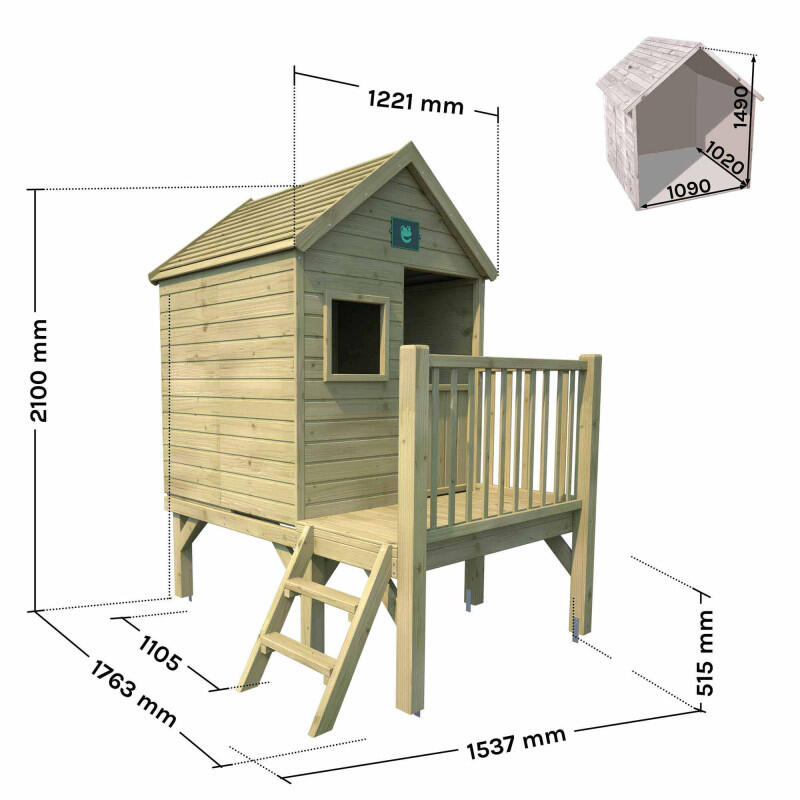 Cabane en bois enfant sur pilotis WINNY 4/5