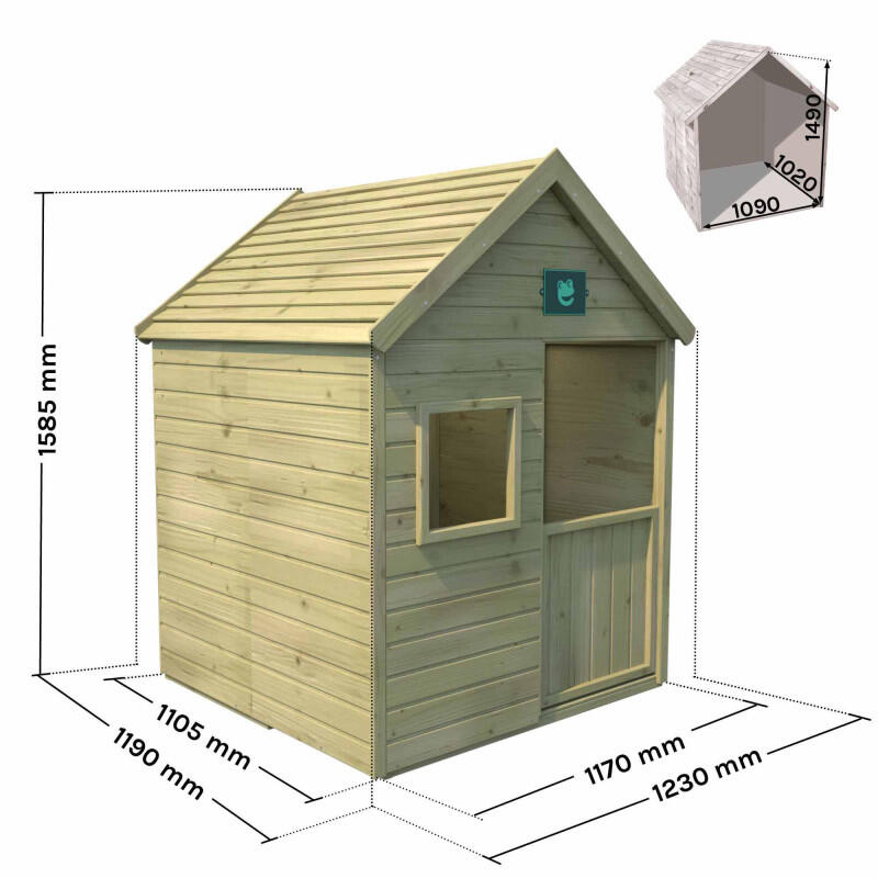 Maisonnette en bois traité pour enfantr MARINA 3/5