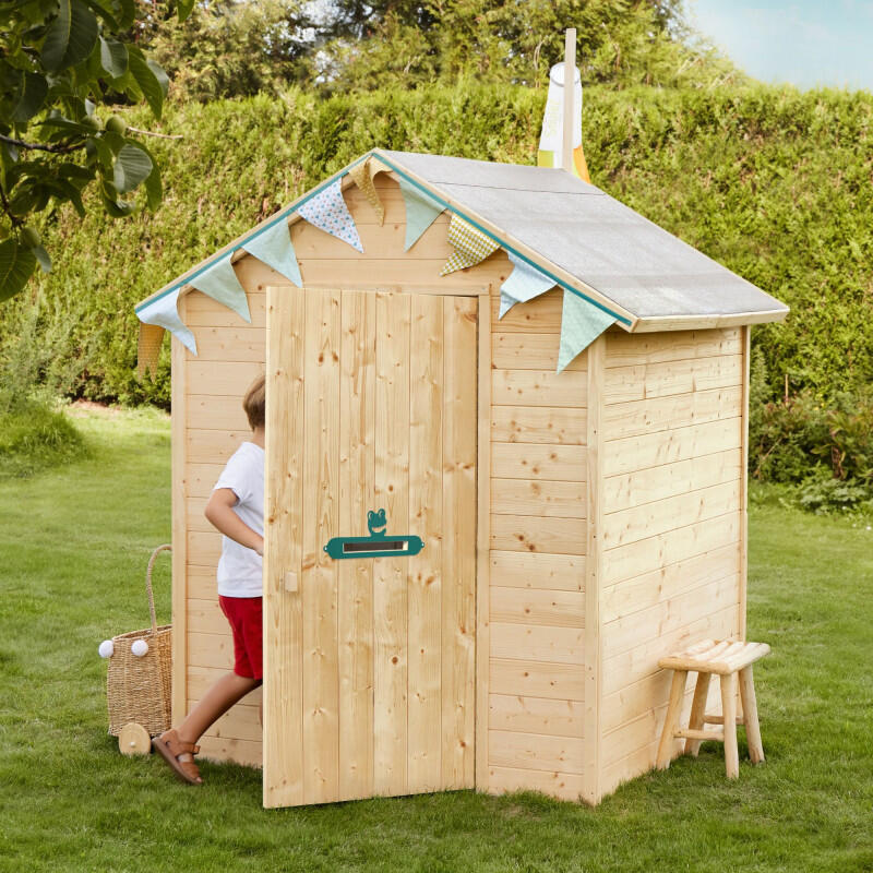 Cabane en bois avec fenêtre et boîte aux lettres GARANCE 2/5