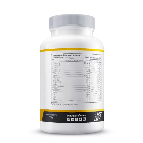 Multivitaminici vegani - 90 capsule vegetali MASmusculo 3/5