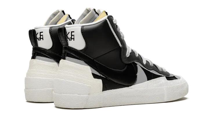 Blazer Mid Sacai Black Grey - Taille : 37.5 EU 3/4