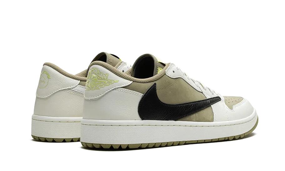 Air Jordan 1 Retro Low Golf Travis Scott Neutral Olive - Taille : 35.5 EU 3/4