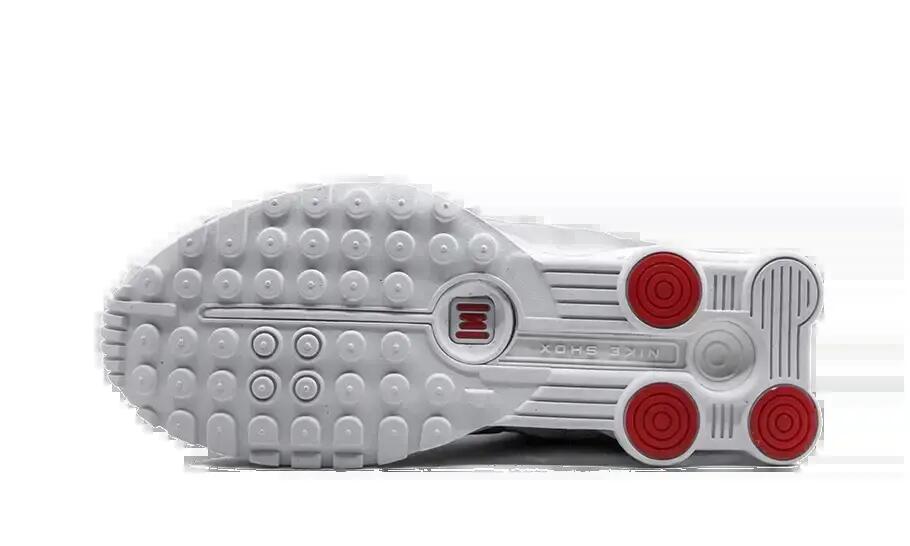 Nike Shox R4 White Metallic Donna 4/4