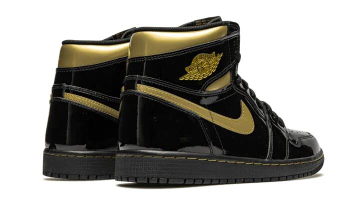 Schuhe - high-top - air jordan 1 high - schwarz/metallic gold 3/4