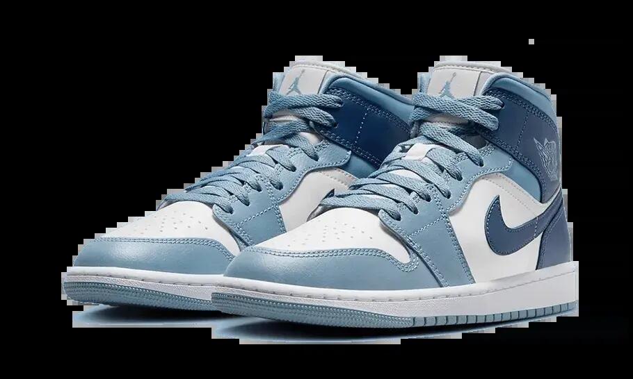Chaussures - basket - femme - mid, air-sole - air jordan 1 - bleu 2/3