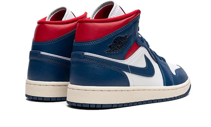 Jordan 1 Mid French Blue Gym Red (Damen) 3/4