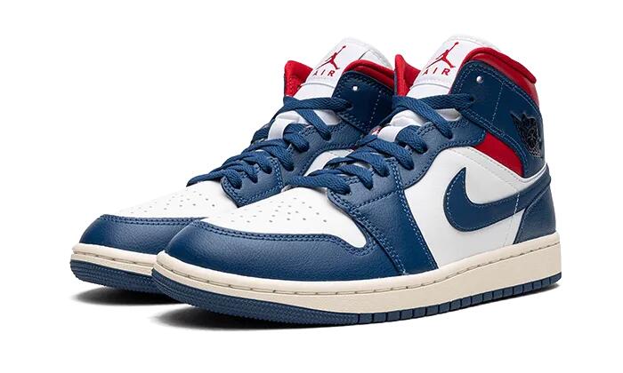 Jordan 1 Mid French Blue Gym Red (Damen) 2/4