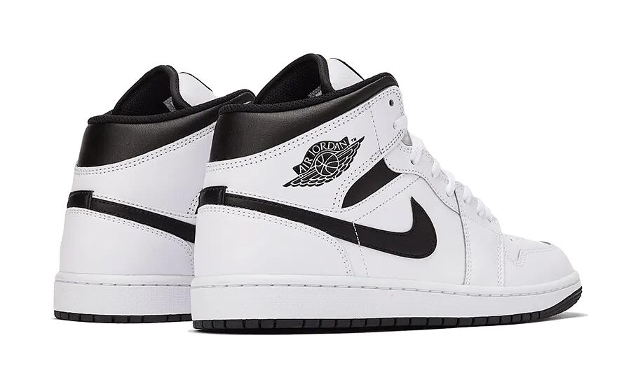 Air Jordan 1 Mid White Black - Taille : 47.5 EU 3/4