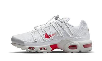 Schoenen - hardlopen - unisex - air max plus utility - wit, metallic zilver
