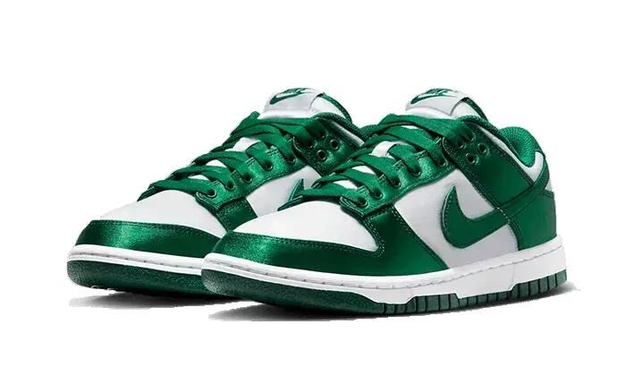 Scarpe - Casual - Donna - Satin, Pelle - Dunk Low Satin Green - Rosa/Verde 2/3