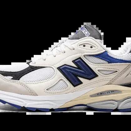 Unisex - Running - Shoes - Comfortable, Durable - 990V3 - Cream/Blue