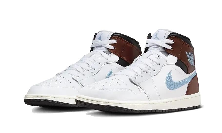 Air Jordan 1 Retro Mid SE Brown Blue Grey - Taille : 40 EU 2/3