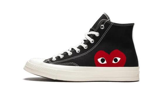 Chuck Taylor All-Star 70s Hi Comme des Garçons PLAY Black - Taille : 46.5 EU