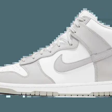 Unisex - Lifestyle - Shoes - High-top, Two-tone - Dunk High - White/Vast Grey