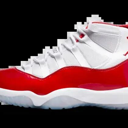 Unisex basketball shoes - Air Jordan 11 Cherry - White/Red