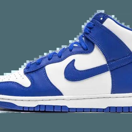 Unisex - Basketball - Shoes - High-top, Supportive Dunk High - White/Game Royal