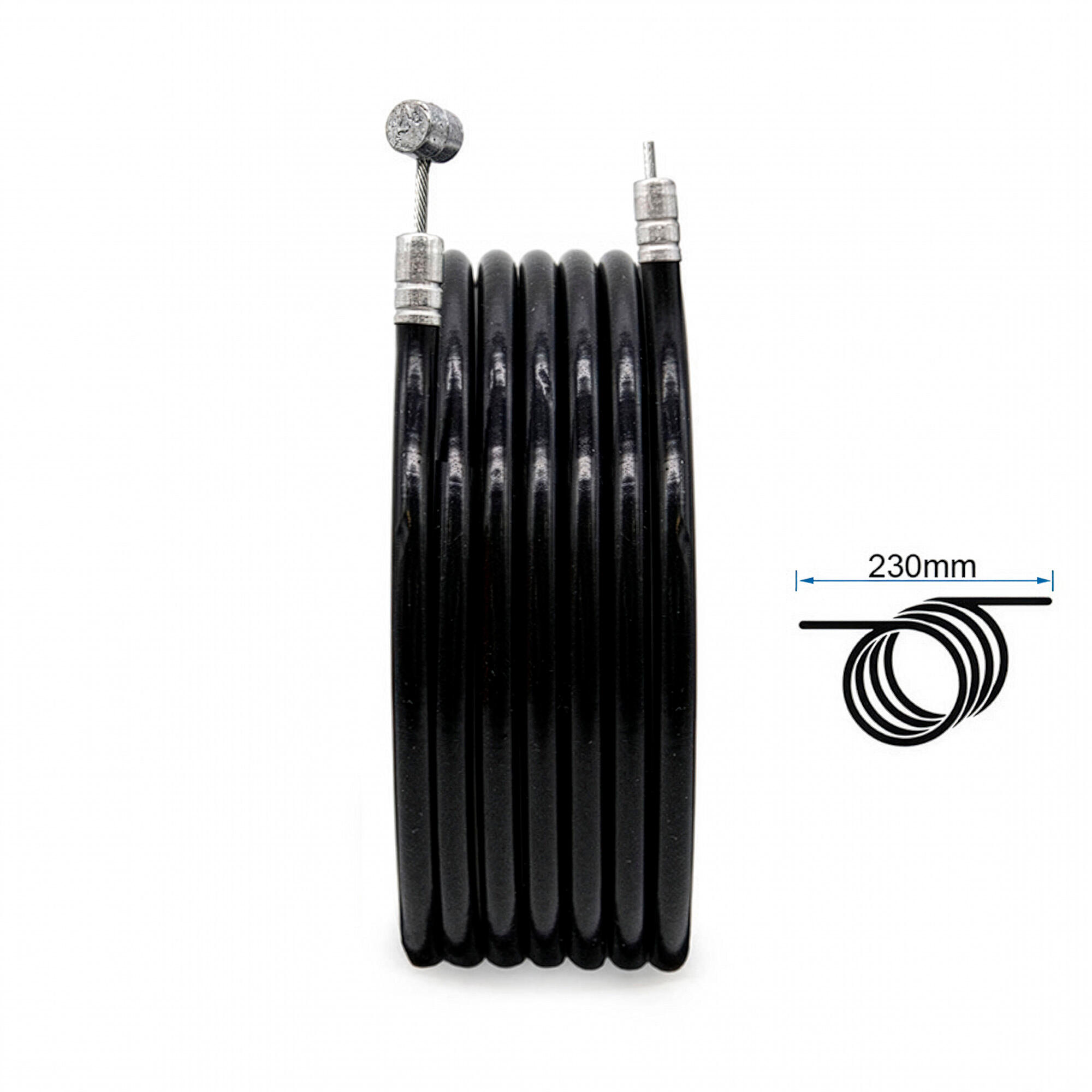 Camisa y cable de freno  negro 2,3M 2/3