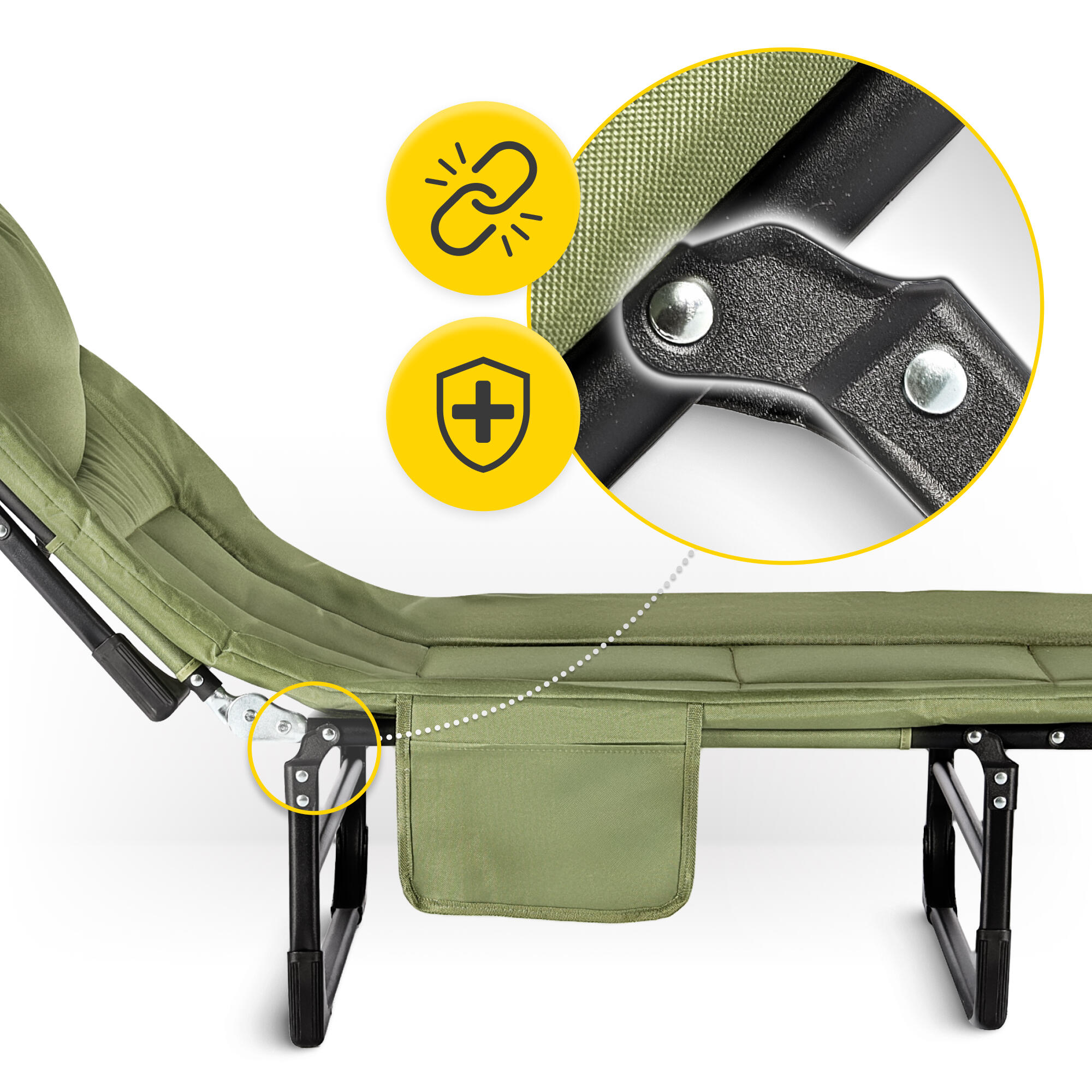 Campingstuhl Klappbar Faltstuhl Outdoor Angelstuhl Picknick MOUNTAIN GOAT 6/7