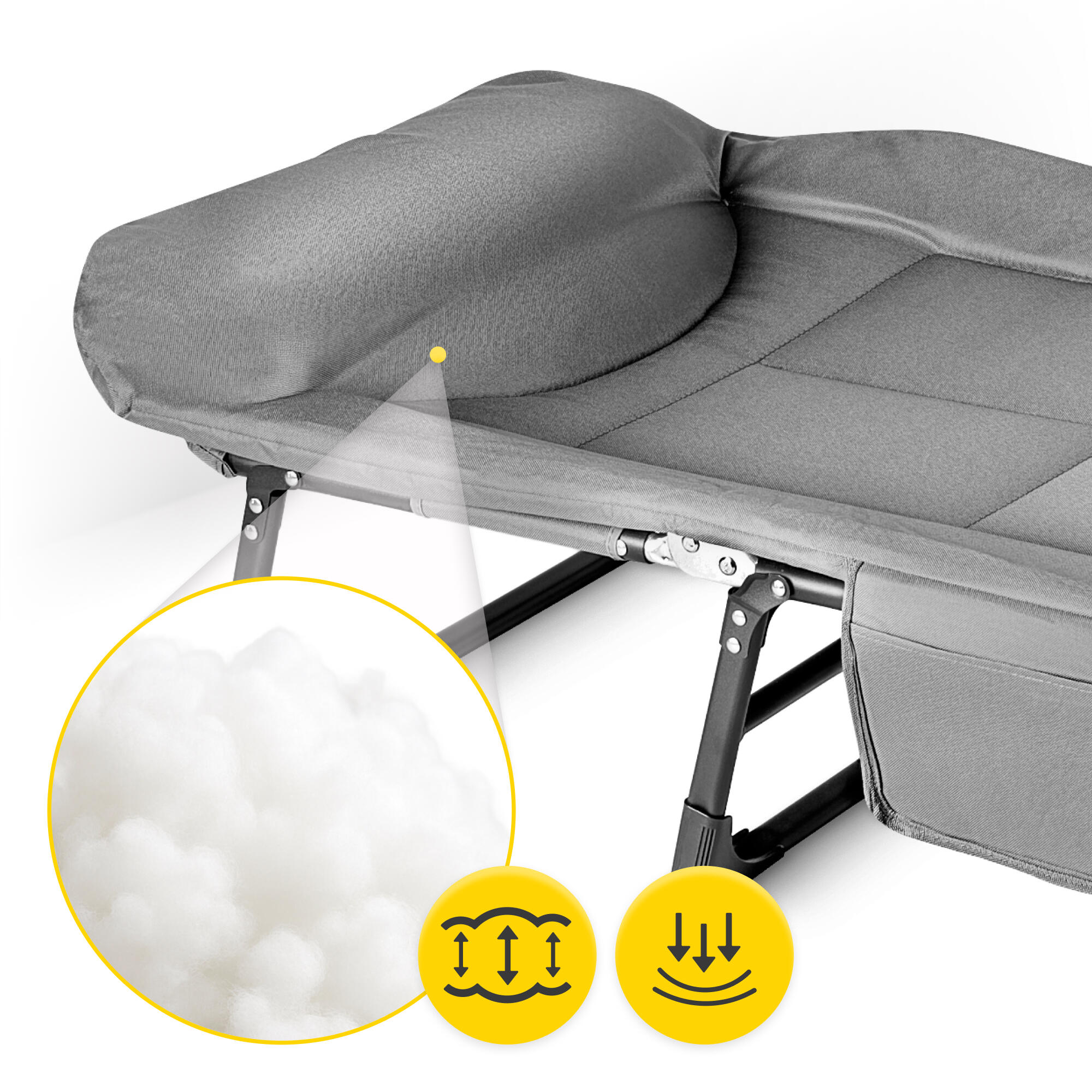 Campingstuhl Klappbar Faltstuhl Outdoor Angelstuhl Picknick MOUNTAIN GOAT 5/7