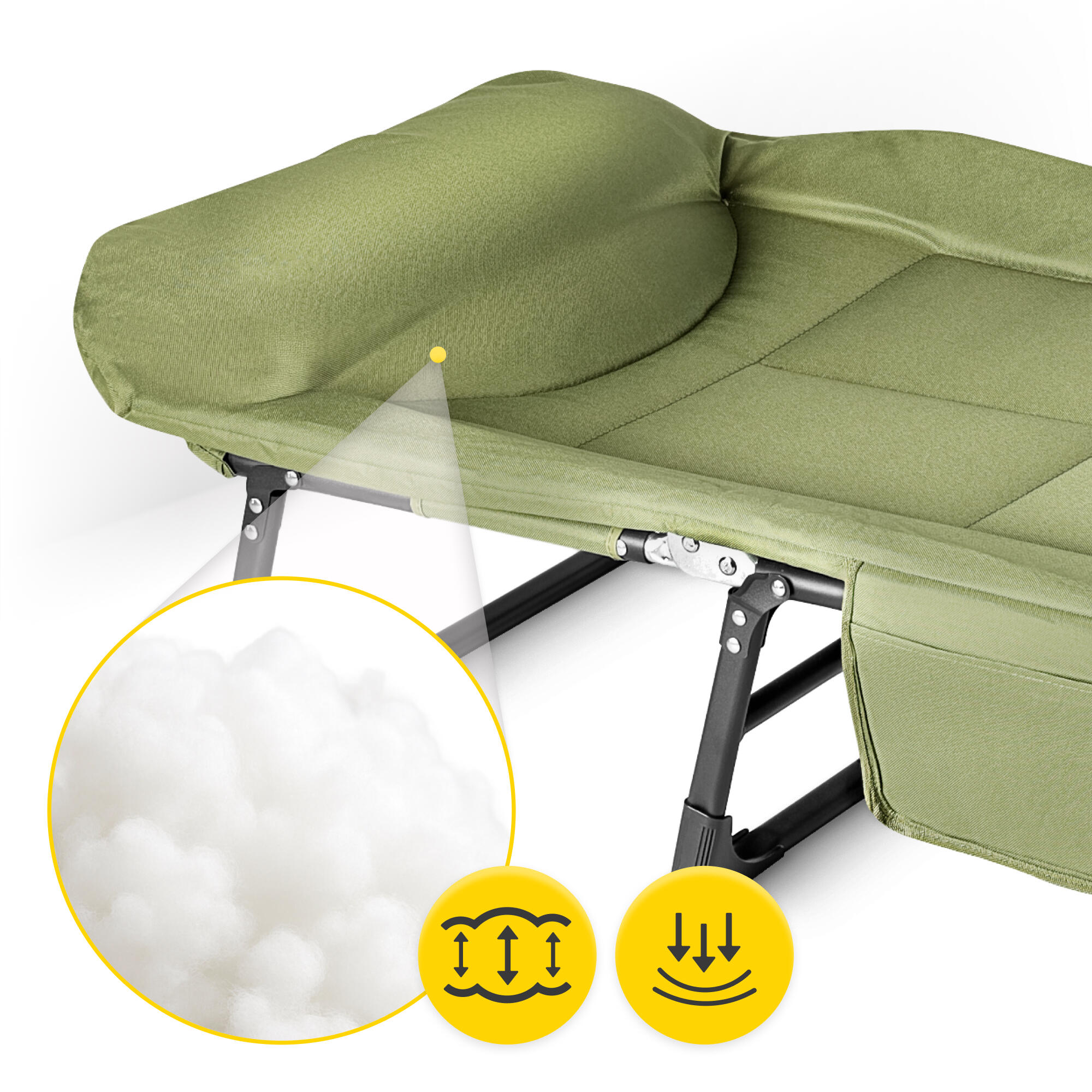 Campingstuhl Klappbar Faltstuhl Outdoor Angelstuhl Picknick MOUNTAIN GOAT 5/7