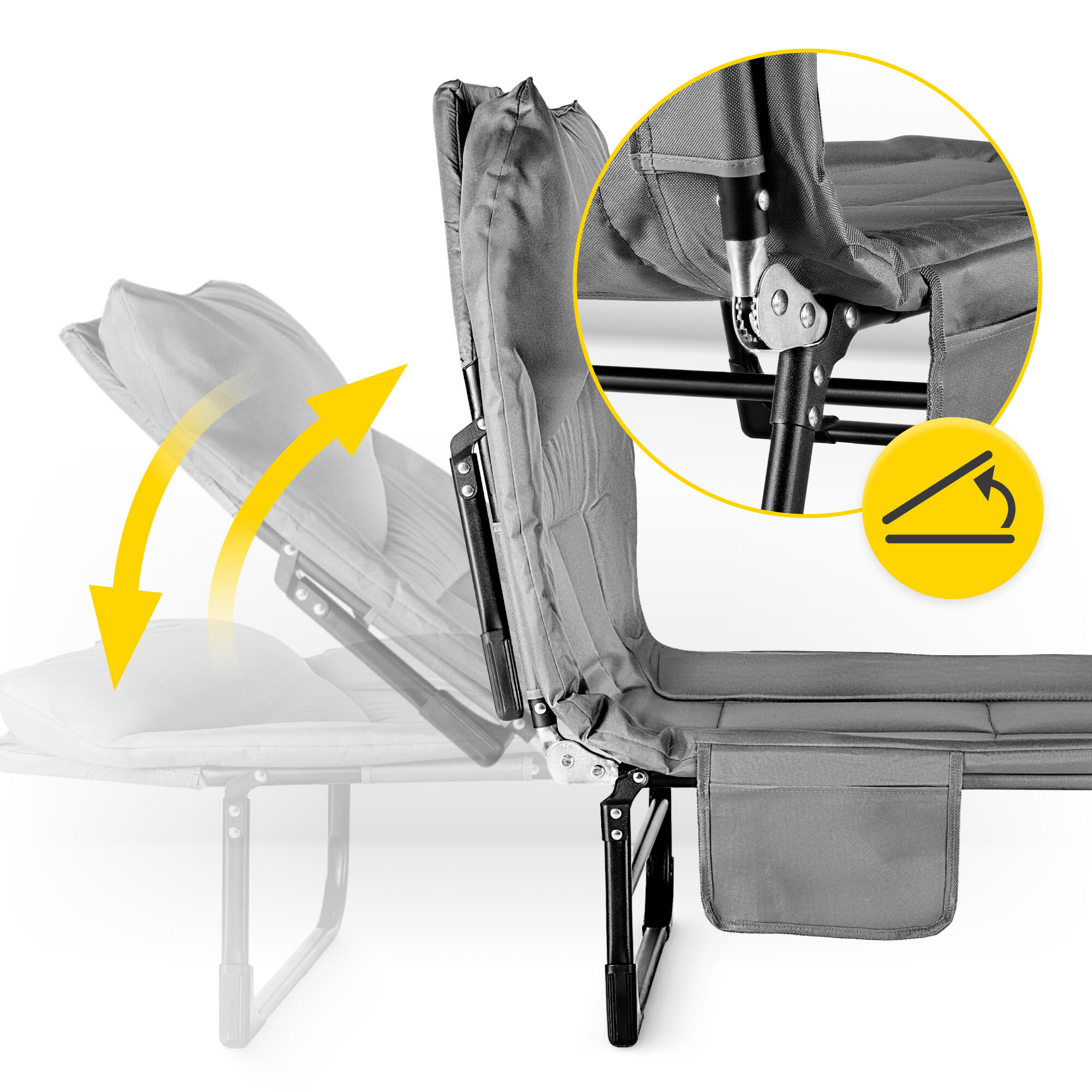 Campingstuhl Klappbar Faltstuhl Outdoor Angelstuhl Picknick MOUNTAIN GOAT 4/7