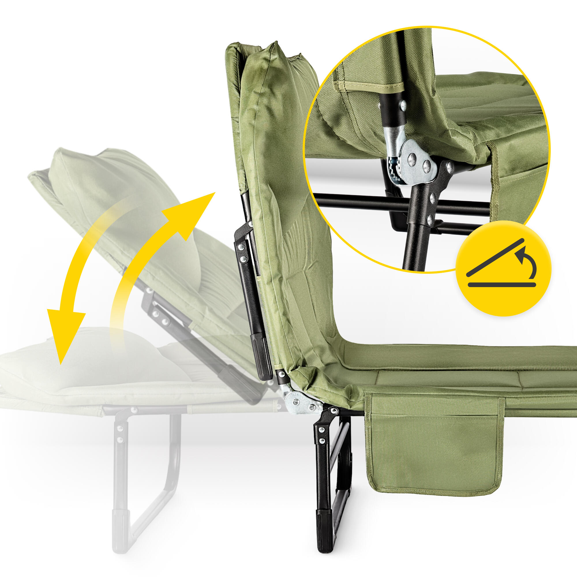 Campingstuhl Klappbar Faltstuhl Outdoor Angelstuhl Picknick MOUNTAIN GOAT 4/7