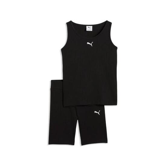 Completo con pantaloni corti e canotta ragazza Puma ESS Elevated