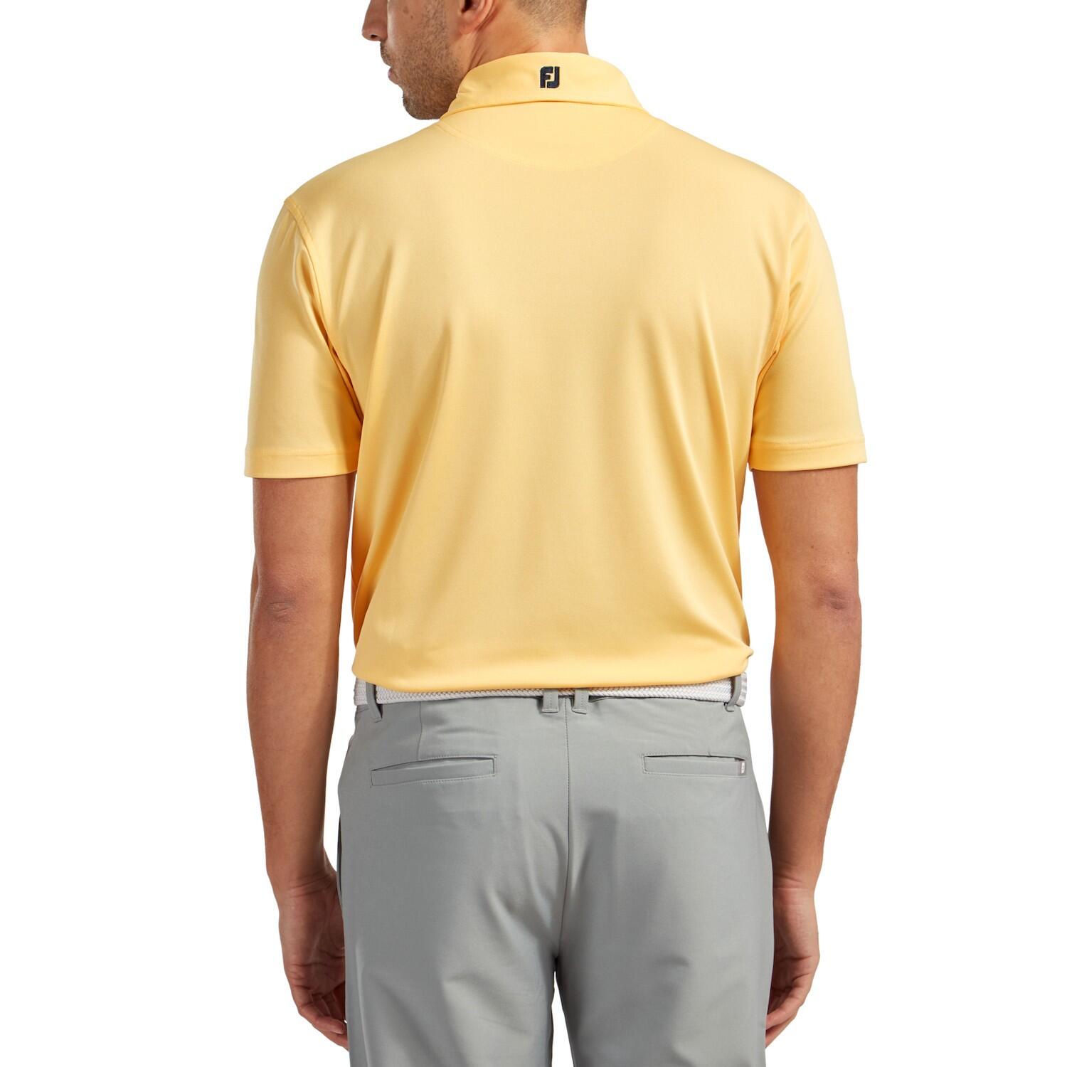 Polo Golf Footjoy Stretch Pique Solid Hombre Amarillo 2/4
