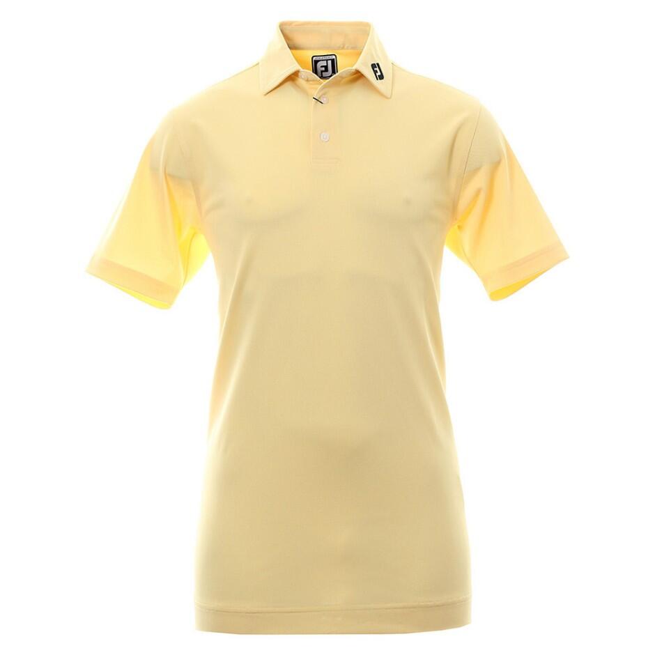 Polo Golf Footjoy Stretch Pique Solid Hombre Amarillo 4/4