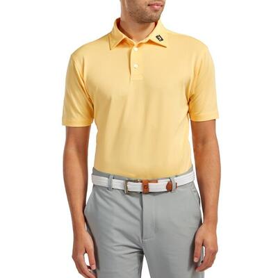 Polo da golf da uomo Footjoy Stretch Pique Solid gialla