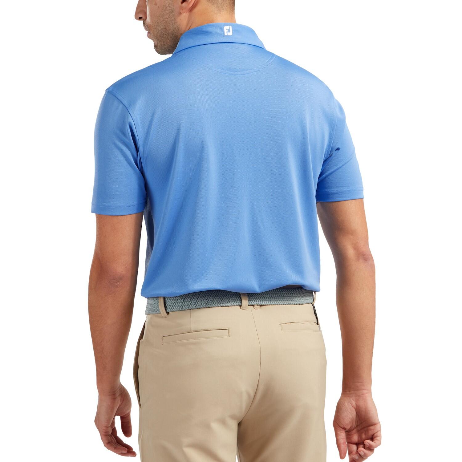 Polo Golf Footjoy Stretch Pique Solid Hombre Azul 2/5