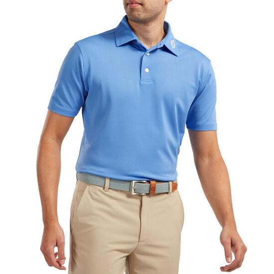 Polo da golf da uomo Footjoy Stretch Pique Solid blu