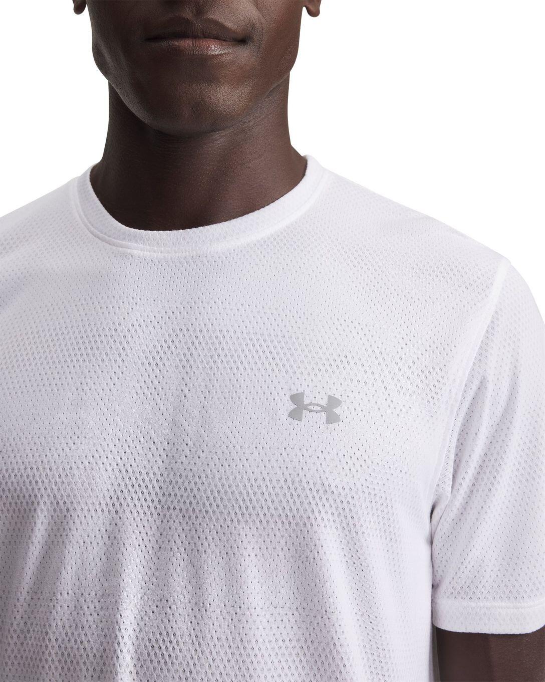 T-Shirt Running Under Armour Velociti Blanc Homme 3/4