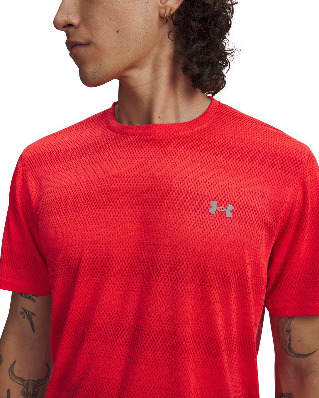 T-Shirt Running Under Armour Velociti Rouge Homme 3/3