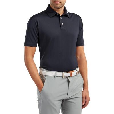 Polo da golf da uomo Footjoy Stretch Pique Solid blu navy
