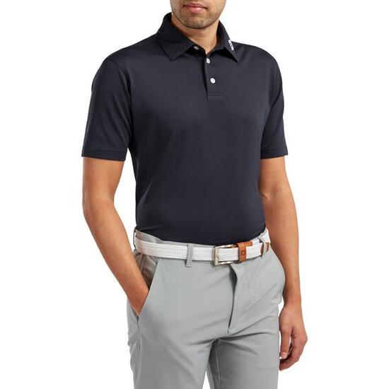 Polo da golf da uomo Footjoy Stretch Pique Solid blu navy