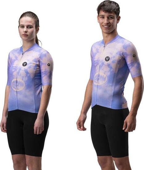 Maillot Manches Courtes Edition Limitée Unisexe Lebram Izoard Aéro Violet Bleu 2