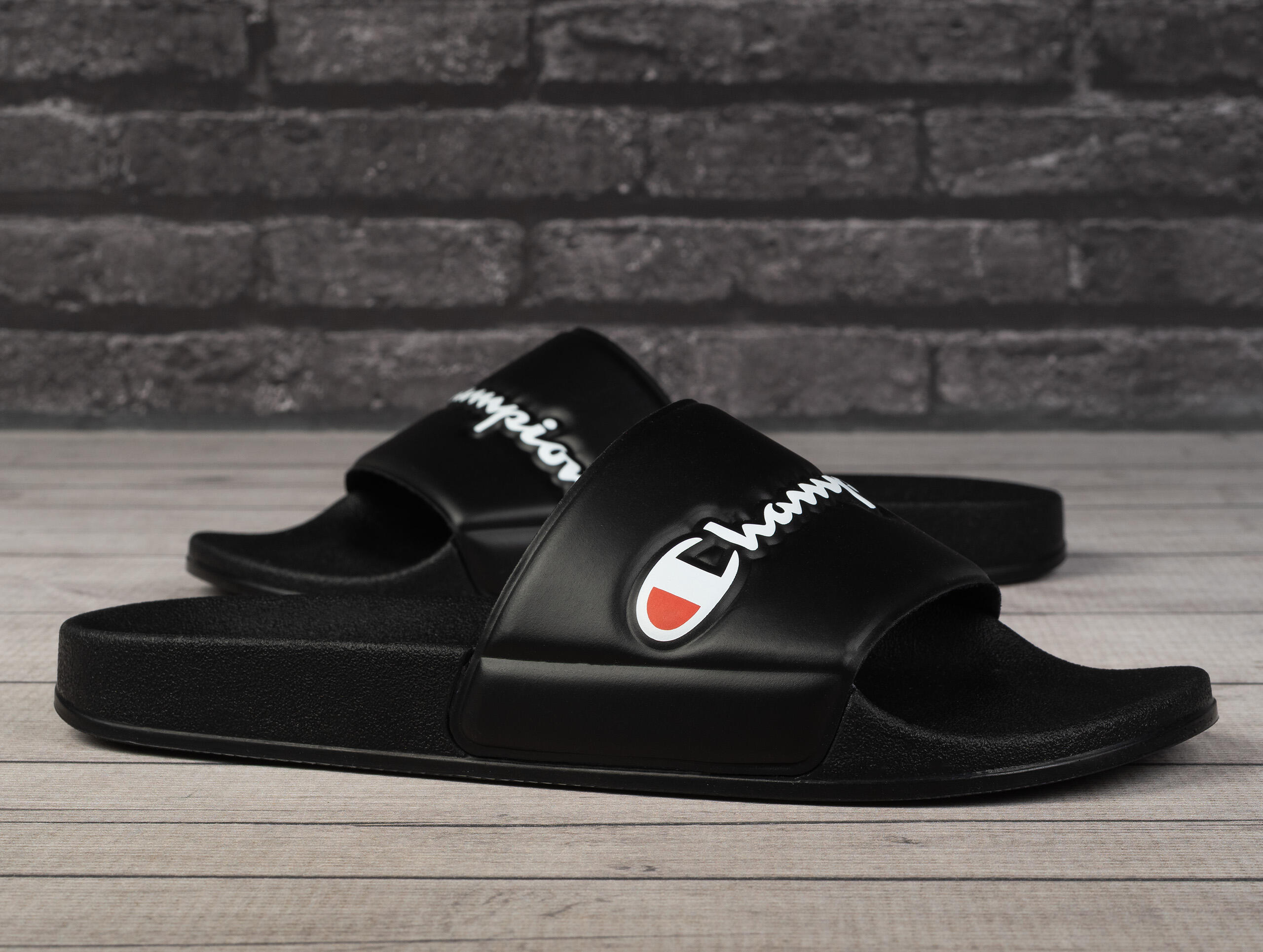 Klapki męskie basenowe Champion SLIDE VARSITY