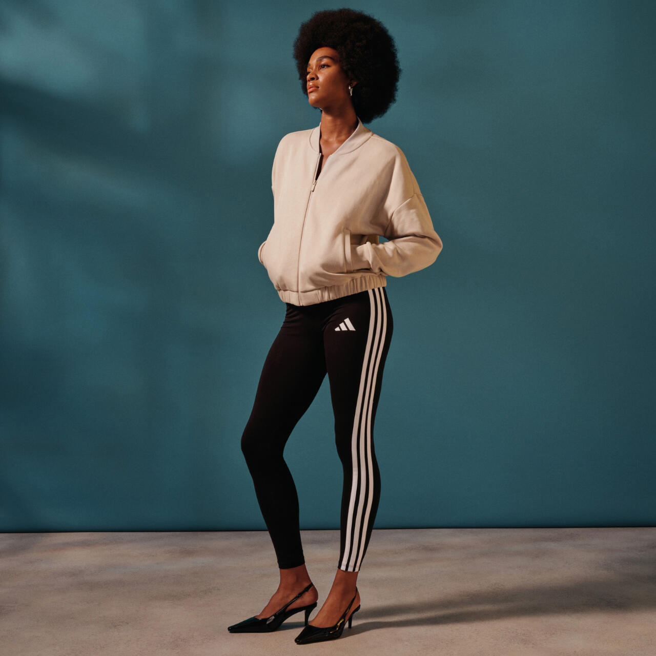 Essentials 3-Stripes Katoenen Legging 7/9