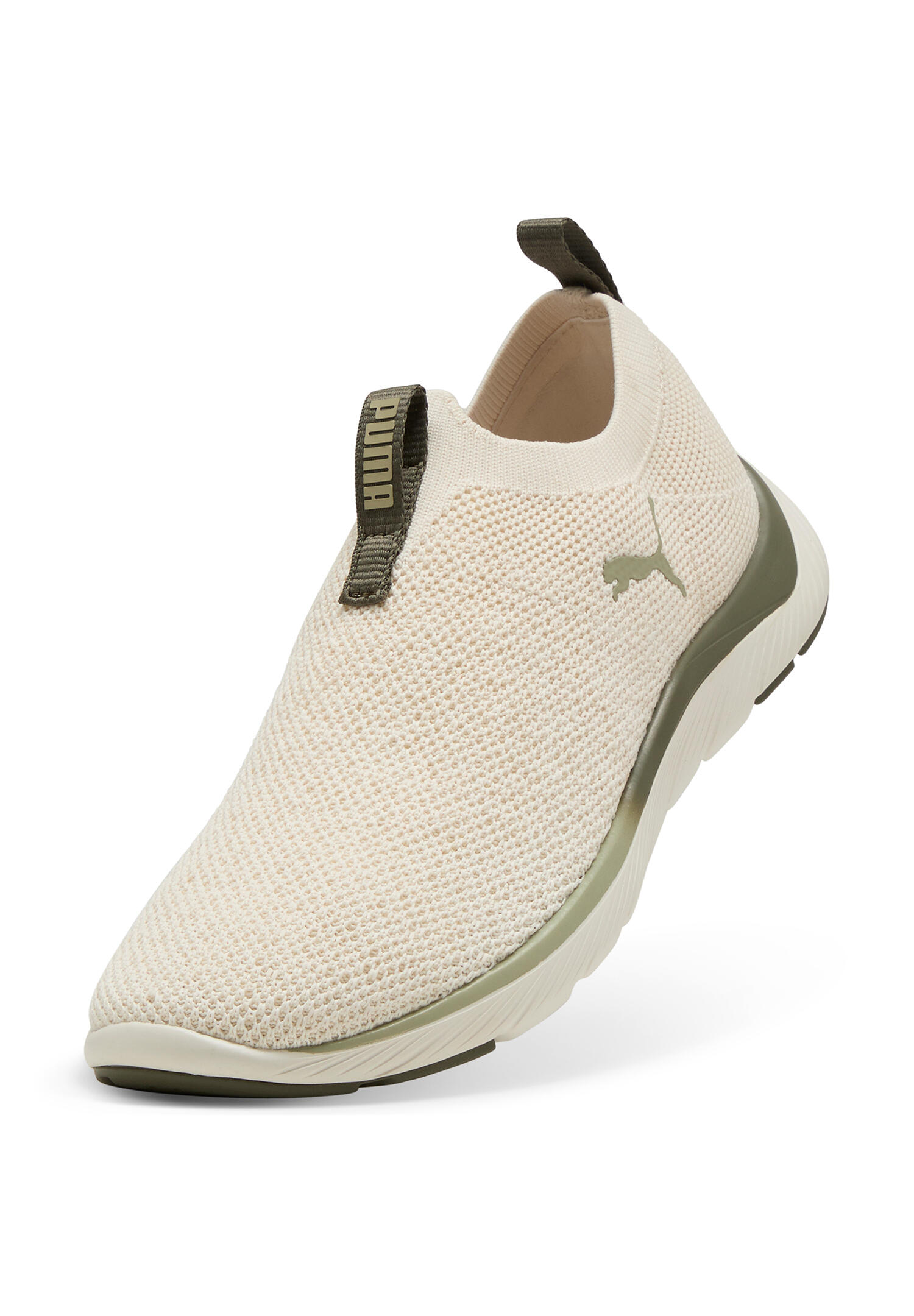 Puma Softride Premier Slip-On Strick-Schuhe Damen 309834 15  White Dark Loden 5/7