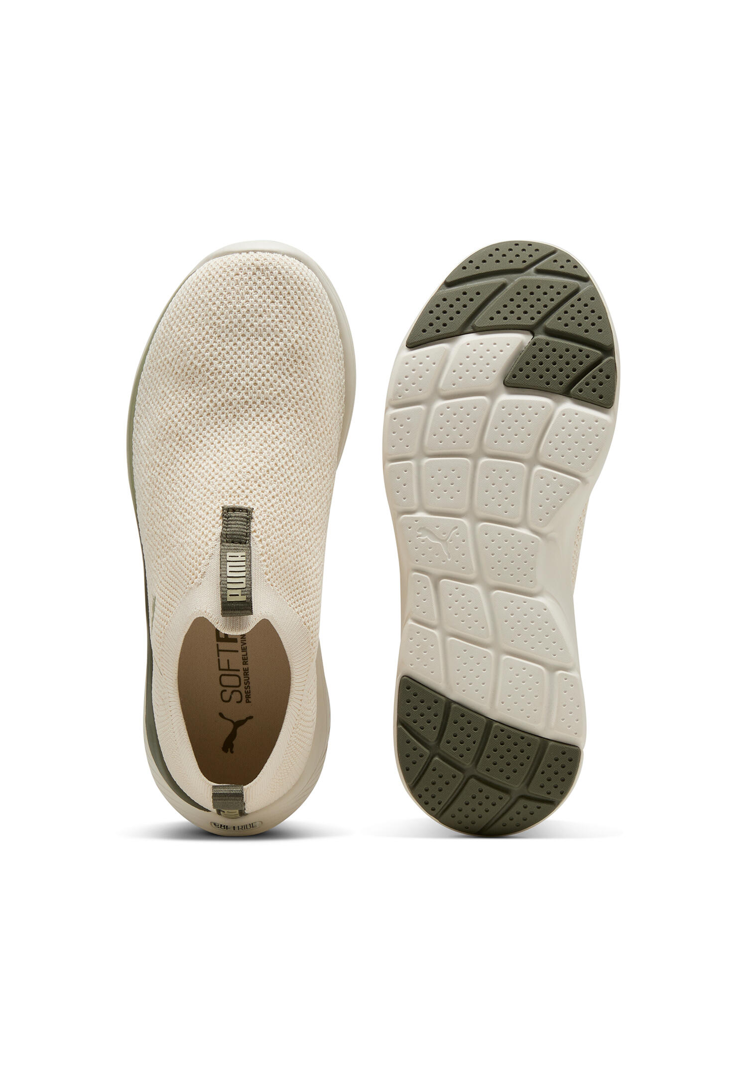Puma Softride Premier Slip-On Strick-Schuhe Damen 309834 15  White Dark Loden 3/7