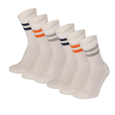 Apollo (sports) - sportsokken kinderen - multi blauw - maat 27/30 - 6-pack -