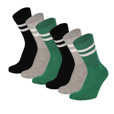 Apollo (sports) - sportsokken kinderen - multi blauw - maat 27/30 - 6-pack -