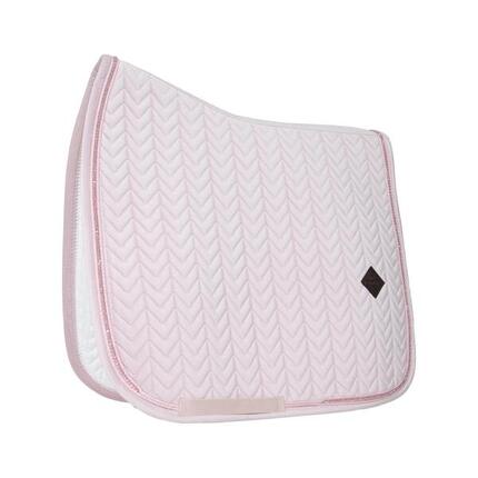 Tapis de selle velours pearls dressage rose tendre